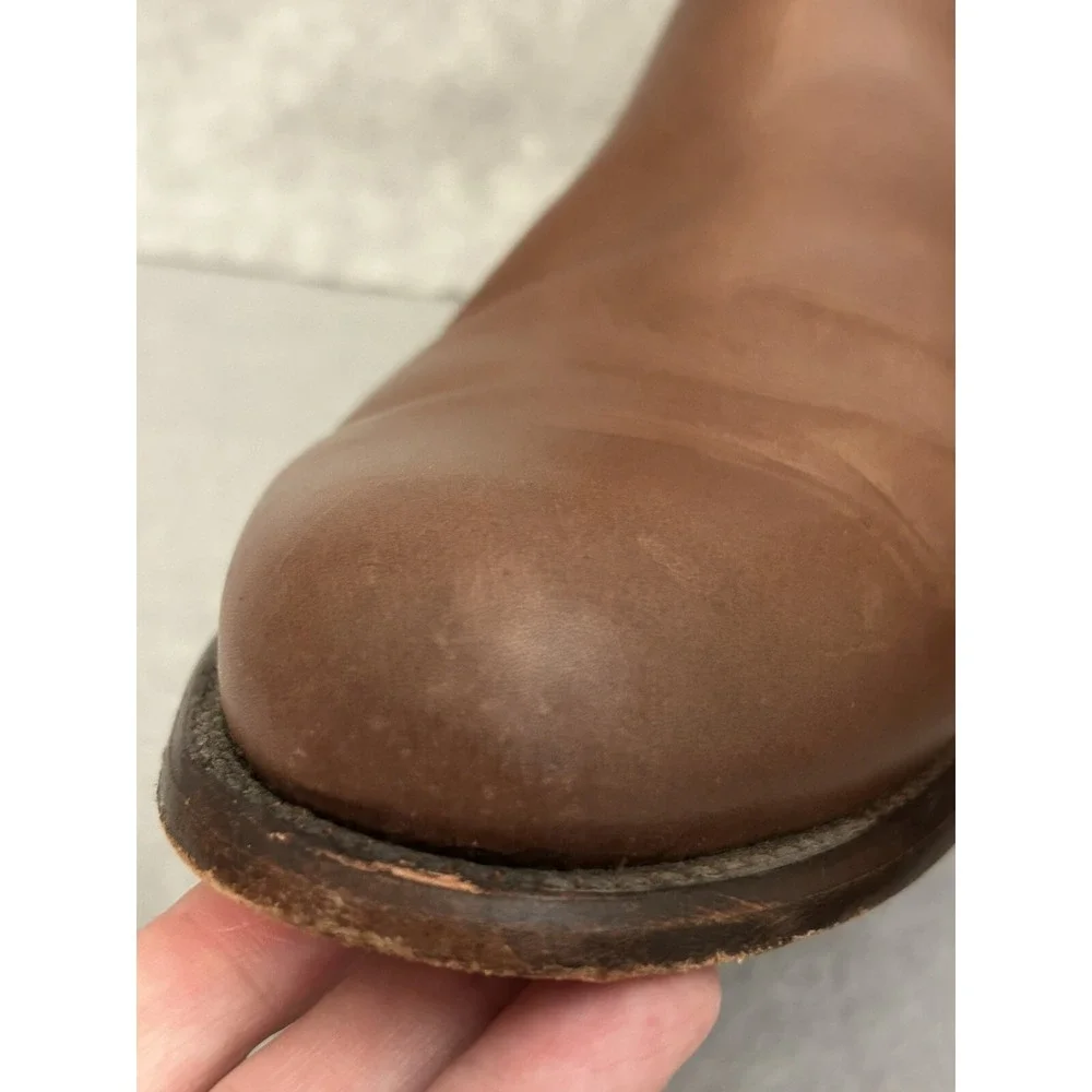 Tecovas Cowboy Chelsea Boots THE CHANCE Men's Size 11EE Chestnut Brown Calfskin